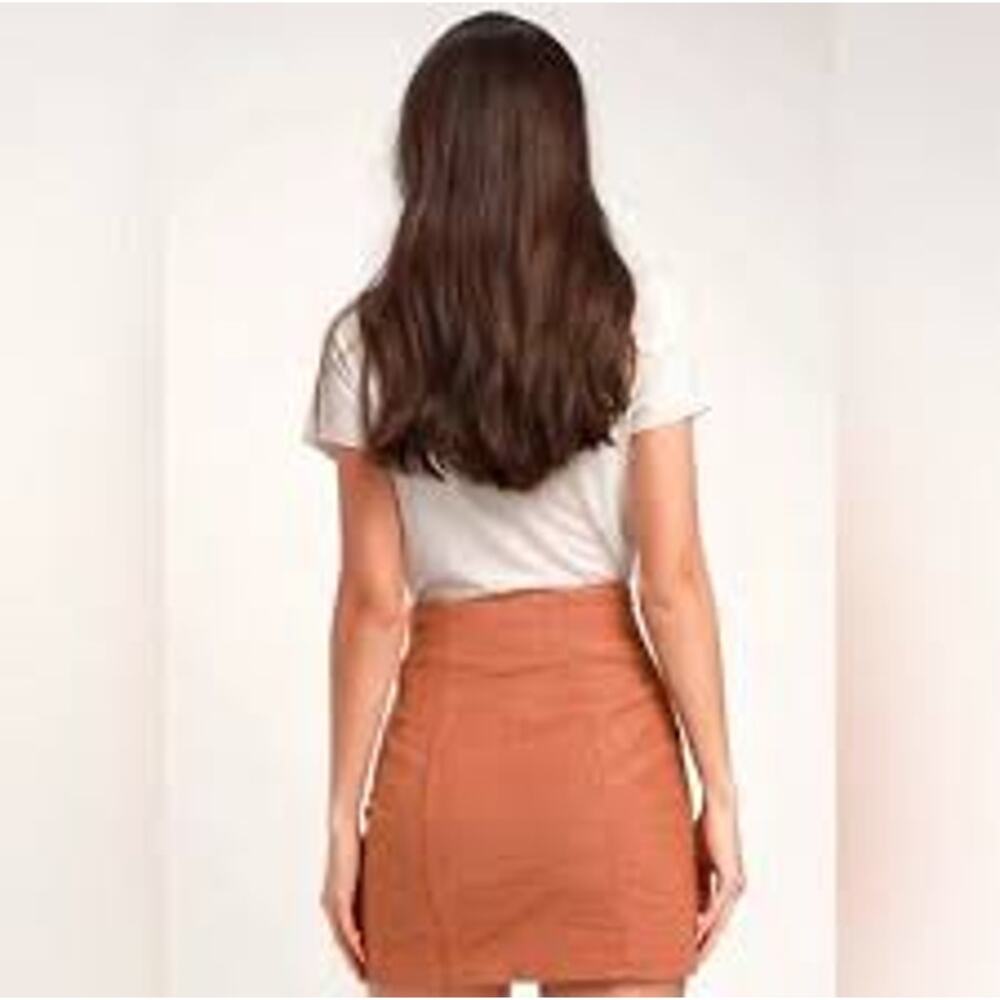FREE PEOPLE Every Minute Every Hour Mini Skirt High Waist Size 4 Buttons - Picture 2 of 8